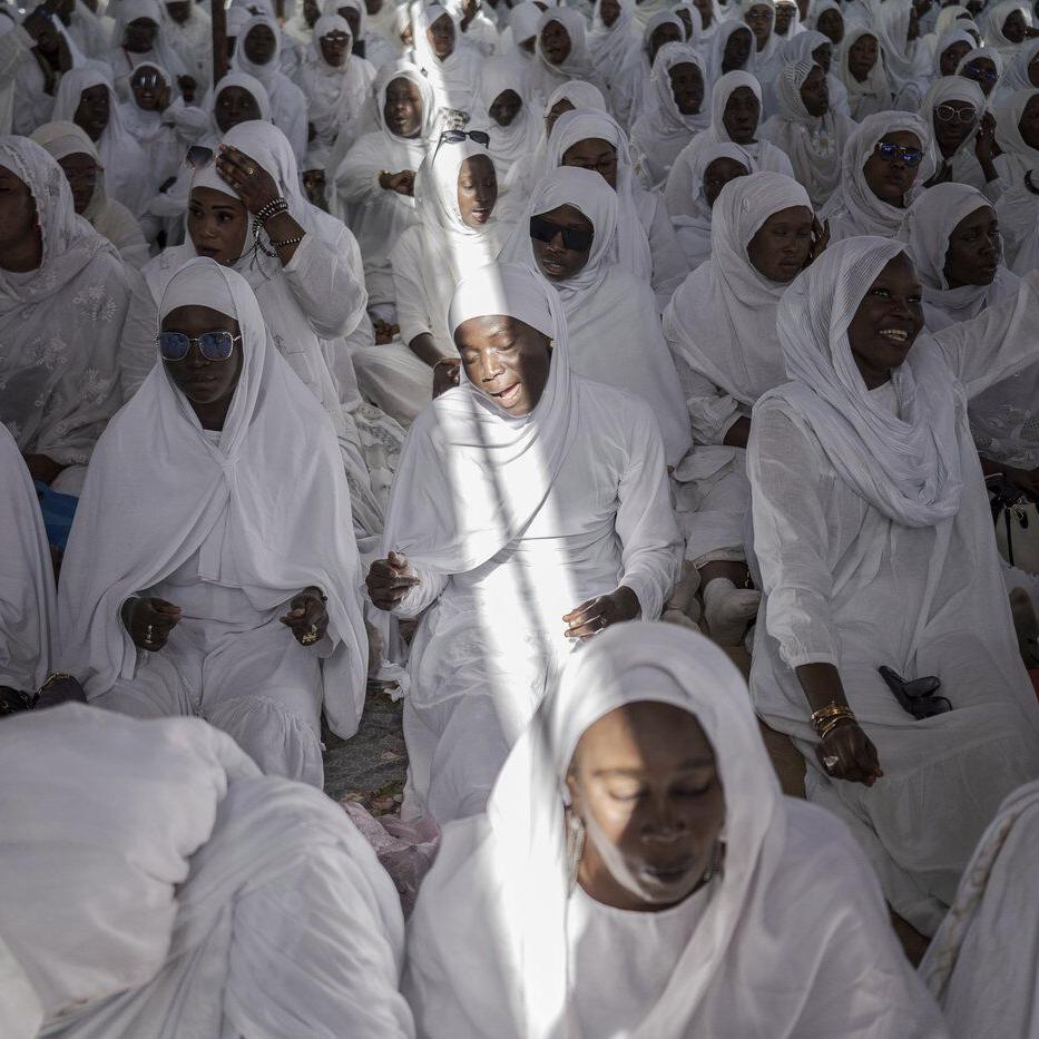 Thousands of followers of a Sufi Muslim brotherhood celebrate a sacred date in Senegal